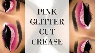 Pink Glitter Cut Crease