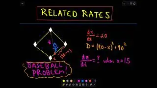 Related Rates for Calculus - Baseball Diamond Problem