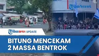 2 Kelompok Massa Bentrok di Bitung Sulut, Ada yang Bawa Atribut Mirip Bendera Israel