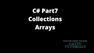 C Sharp Part-8 #arraysincsharp #csharp #csharpdotnet #csharptutorial #gattututorials #ravindergattu