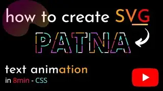 SVG text animation - CSS stroke animation tutorial