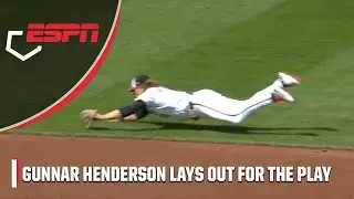 Gunnar Henderson LAYS OUT to make the NICE PLAY 🔥 | ESPN MLB