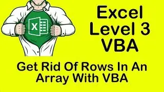 Excel VBA Get Rid Of Rows In An Array With VBA