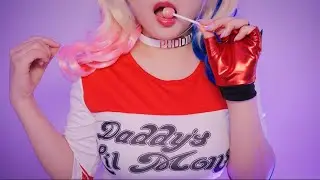 ASMR HarleyQuinn Tingly sleepy sounds  mouth sounds, candy eating