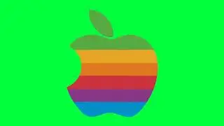 Apple Logo Classic Green Screen Logo Loop Chroma Animation