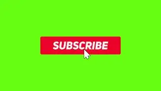 Green Screen Subscribe Button Mouse Click with Sound | Green Screen | Animation Button