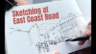 Sketching at East Coast Road (an old area in Singapore)