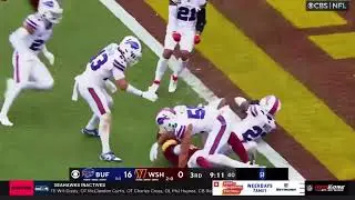 Sam Howell Throws Interception to Tre’Davious White | Bills vs Commanders