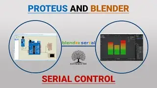 Arduino Serial Communication | Sound Sensor 3D Visualizer | Proteus and Blender Control