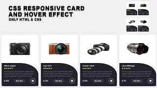 Css Responsive Card Ui Design and hover effect || Css Card Using Flexbox ||Only html and css