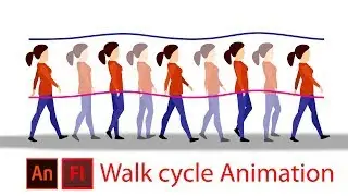 Walk cycle 2D animation tutorial in Adobe animate cc for animation learner's