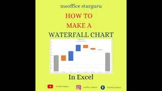 How to create waterfall chart in excel I #waterfall chart excel,#bridge graph#waterfall graph,#excel