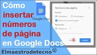 Como insertar números de página en Google Docs