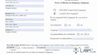 Learn How to Fill the Motion for Summary Judgment Form