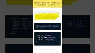 Change Text Selection Color Using CSS | CSS tricks 