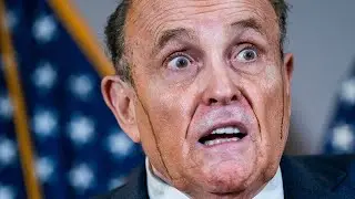 Rudy Giuliani appears to sweat hair dye as he makes election claims without evidence