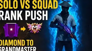 Solo Vs Squad Rank Push 🤯 | Daimond To Grandmaster 🏆 #freefire #trending #livestream