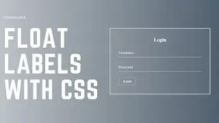 Float Labels with CSS