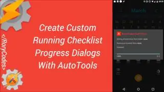Custom Running Checklist Progress Dialogs Example