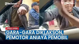 Viral, Gara gara Diklakson, Pemotor Aniaya Pemobil di Bandung