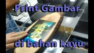 Printer UV A3 Flatbed Print di kayu