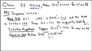 Using induction to prove Bernoullis inequality