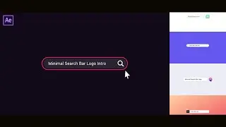 Minimal Search Bar Logo Intro After Effects 100% Free Download
