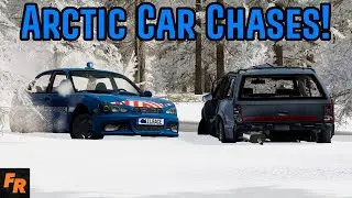 Chasing Cars In The Arctic - BeamNG Drive