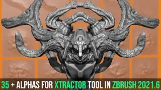 Product Review: 35 Alphas For Xtractor Tool In Zbrush2021.6