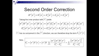 2nd order correction in perturbation of wave function