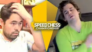 Brilliant Win With 3 Pawns vs Knight | Magnus vs Hikaru | Speed Chess Championship 2022