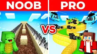 JJ And Mikey NOOB vs PRO PARKOUR BUILD CHALLENGE in Minecraft Maizen