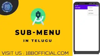 How To Create Sub Menu Inside A menu In Android Studio In Telugu