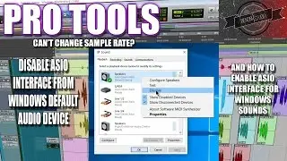 HOW TO DISABLE (or enable) ASIO INTERFACE FOR WINDOWS/PC SOUNDS