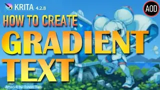 How to create Gradient Text in Krita - Gradient Text Tutorial / Guide - Krita (Version 4.2.8)