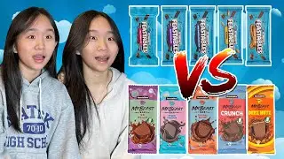 OLD VS NEW MrBeast Chocolate Bars! | Janet and Kate