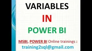 Variables in Power BI | Using Variables in DAX
