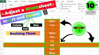 How to insert and delete rows,columns & cells in excel | How to resize rows and columns