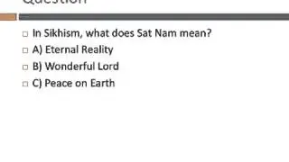 Religious Studies Revision slides  Sikhism and God