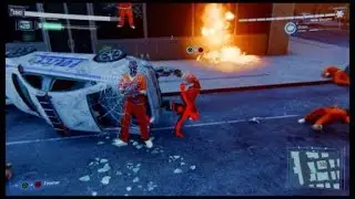 Spider-Man doesnt kill (throws enemy into fire)