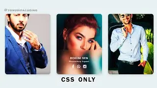CSS Responsive User Card Ui Design | Glassmorphism TonudipaCoding