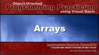 OOP Programming (VB) - 09A Arrays