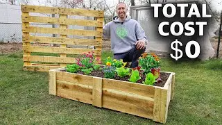 How to Build a Mini RAISED BED Using ONE PALLET, FREE Backyard Gardening!