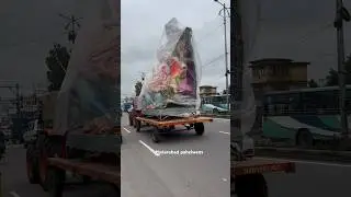 Ganesh aagman in heavy Rain#ganesh #ganapatiidol #ganeshutsav #ganesha #ganapatibappamorya #trending