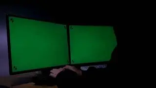 Hacker Using Computer Green Screen With Tracking Marker Hd