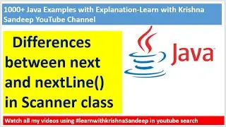 Whats the difference between next() and nextLine() methods from Scanner class?