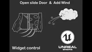 part 11 - 3   Unreal Engine 5  Control Wind and sliding Door using widget