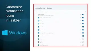 How to Turn On or Off System Notification Icons | Windows 10 Taskbar Customization