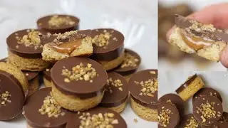 Caramel and Chocolate Mini Tarts | Chocolate and Caramel Cookies | Krumchy de Michalak Recipe