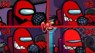 FNF': Vs Impostor - Sussus Moogus (V1 vs V2 vs V3 vs V4) (red imposter all versions comparison)